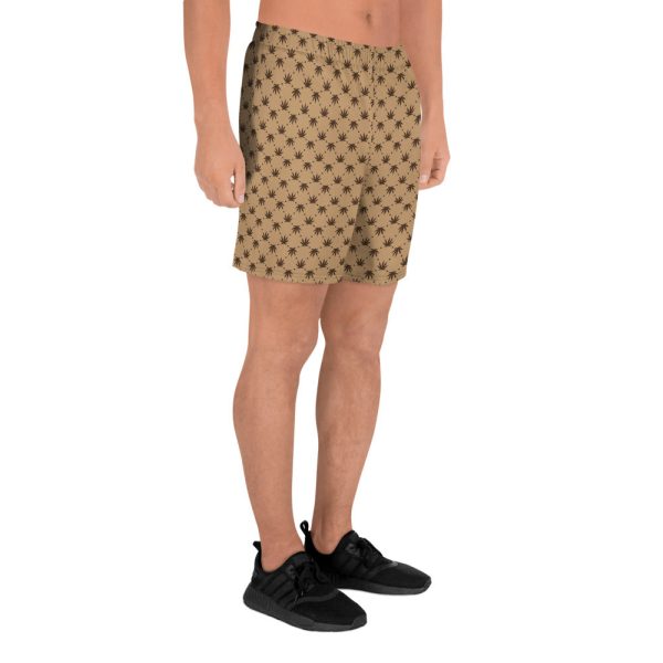 Weed Leaf All Over Print Shorts - Tan Online Sale