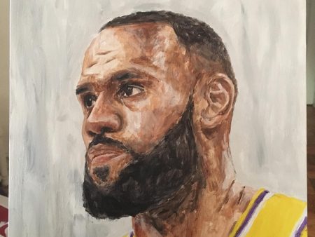 ORIGINAL PAINTING LEBRON JAMES PORTRAIT Online Hot Sale