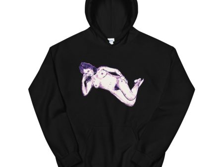 Purple Girl Painting Hoodie For Sale