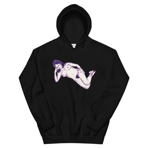 Purple Girl Painting Hoodie For Sale