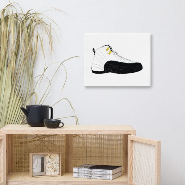 AIR JORDAN 12 TAXI SNEAKER ART CANVAS PRINT For Cheap