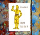 C-3PO Birthday Card Online now