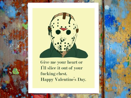 Jason Voorhees Friday The 13th Valentine Card For Cheap