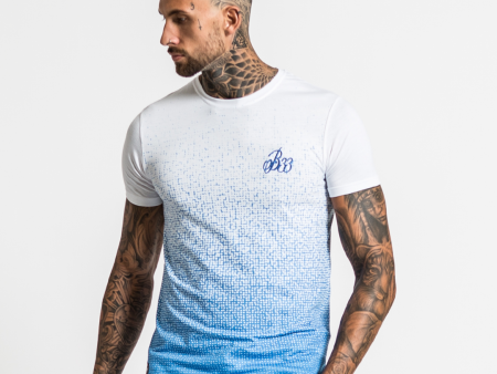 Basco Tee - White Blue Sale