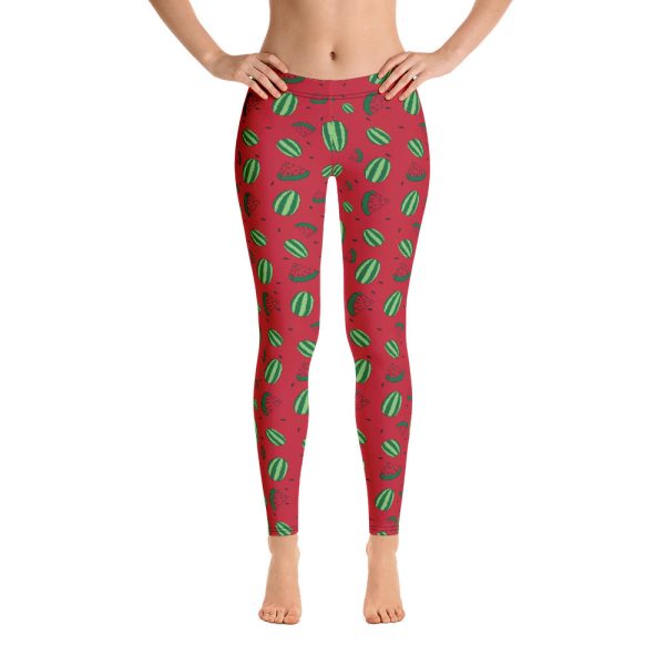 Watermelon All Over Print Leggings - Red Online Hot Sale