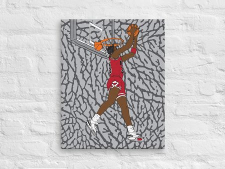 MICHAEL AIR JORDAN DUNK CONTEST CANVAS ART PRINT Cheap