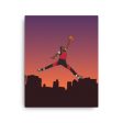 MICHAEL AIR JORDAN JUMPMAN SUNSET PORTRAIT  CANVAS ART PRINT For Discount