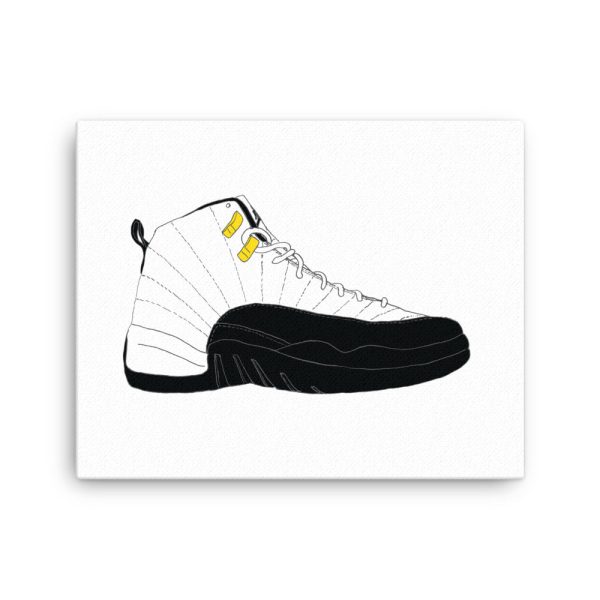 AIR JORDAN 12 TAXI SNEAKER ART CANVAS PRINT For Cheap