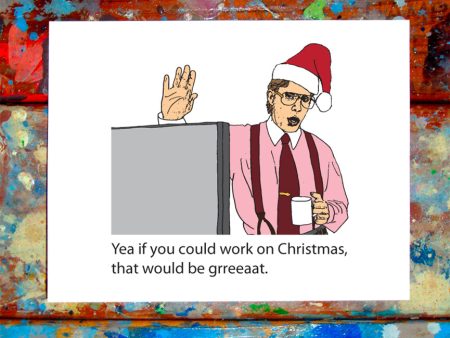 Bill Lumbergh Office Space Merry Christmas Card Sale