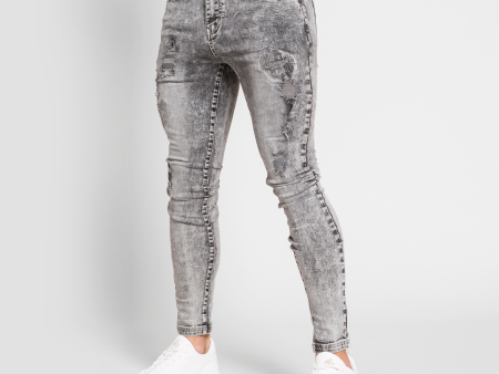 Enns Slim Fit Jeans - Washed Grey Online Sale