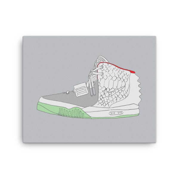 NIKE AIR YEEZY 2 PLATINUM SNEAKER ART CANVAS PRINT For Discount