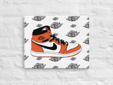 AIR JORDAN 1 SHATTERED BACKBOARD 2.0 SNEAKER ART CANVAS PRINT Online Hot Sale