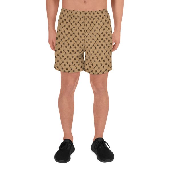 Weed Leaf All Over Print Shorts - Tan Online Sale