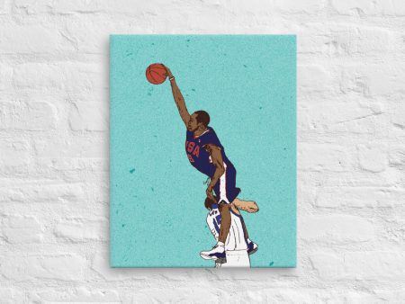 VINCE CARTER OLYMPIC DUNK PORTRAIT CANVAS ART PRINT Sale