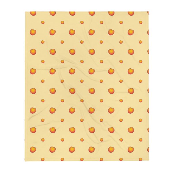 Peach All Over Print Throw Blanket Online Sale