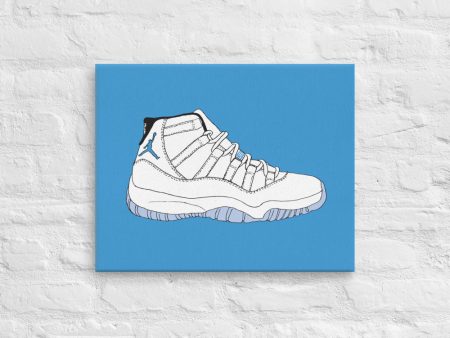 AIR JORDAN 11 COLUMBIA SNEAKER ART CANVAS PRINT For Discount