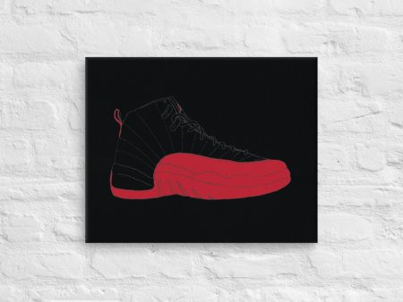 AIR JORDAN 12 FLU GAME SNEAKER ART CANVAS PRINT Discount