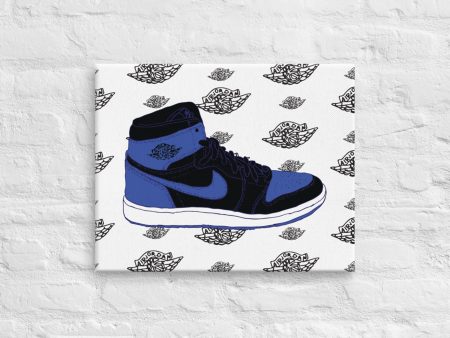 AIR JORDAN 1 ROYAL SNEAKER ART CANVAS PRINT Supply