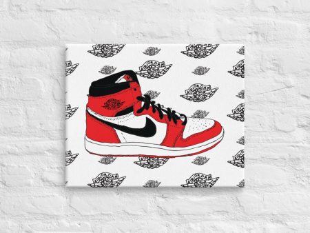 AIR JORDAN 1 CHICAGO SNEAKER ART CANVAS PRINT Online Hot Sale