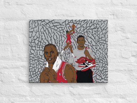 MICHAEL AIR JORDAN PORTRAIT COLLAGE CANVAS ART PRINT on Sale