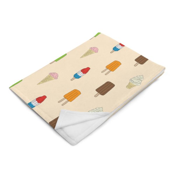 Ice Cream All Over Print Throw Blanket Fashion