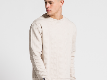 Roma Crew Sweater - White Sands For Discount