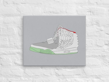 NIKE AIR YEEZY 2 PLATINUM SNEAKER ART CANVAS PRINT For Discount