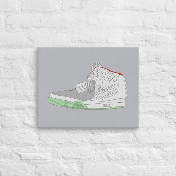 NIKE AIR YEEZY 2 PLATINUM SNEAKER ART CANVAS PRINT For Discount