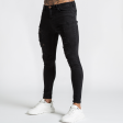 Luca Skinny Stretch Jeans - Distressed Jet Black For Discount