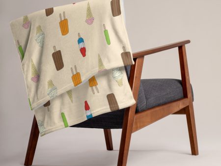 Ice Cream All Over Print Throw Blanket Fashion