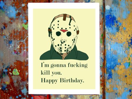 Jason Voorhees Birthday Card Cheap