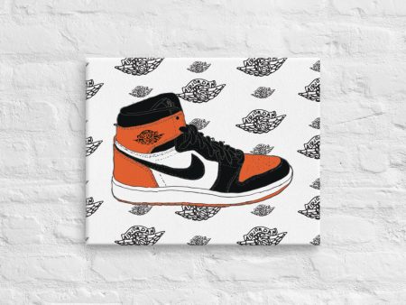 AIR JORDAN 1 SHATTERED BACKBOARD SNEAKER ART CANVAS PRINT Hot on Sale