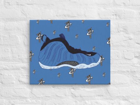 NIKE AIR FOAMPOSITE ROYAL SNEAKER ART CANVAS PRINT Online Hot Sale