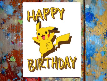 Pikachu Birthday Card Fashion