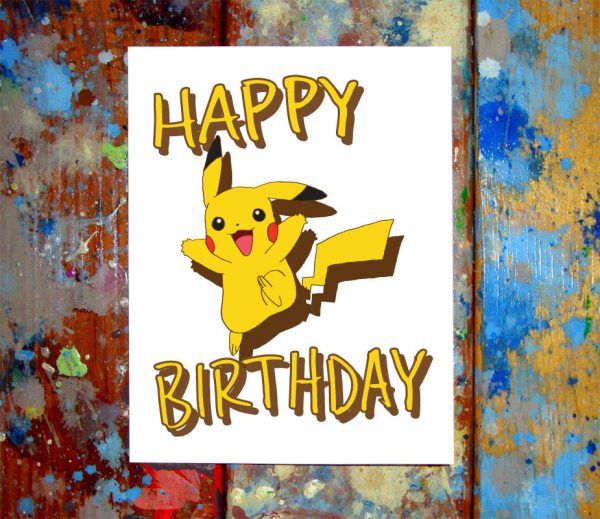 Pikachu Birthday Card Fashion