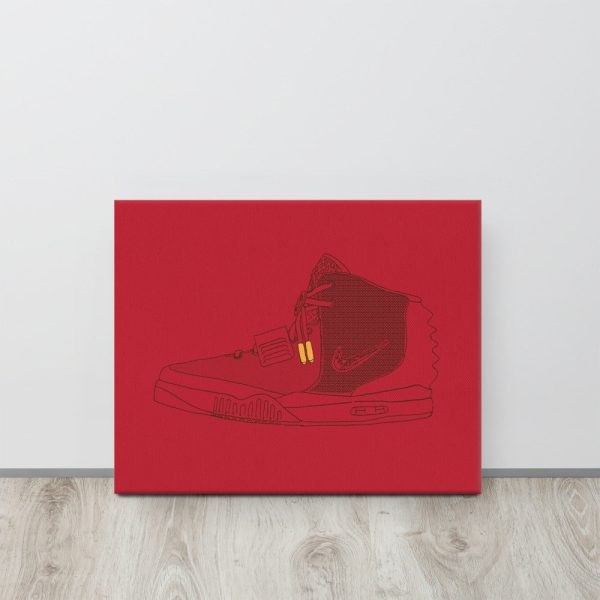 NIKE AIR YEEZY 2 RED OCTOBER SNEAKER ART CANVAS PRINT on Sale