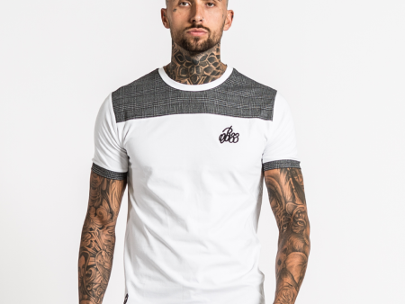 Oslo Tee - White Black Grey Check Online