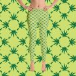 Weed Leaf All Over Print Leggings - Green Discount