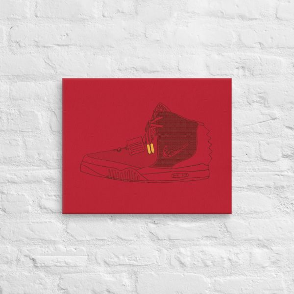 NIKE AIR YEEZY 2 RED OCTOBER SNEAKER ART CANVAS PRINT on Sale