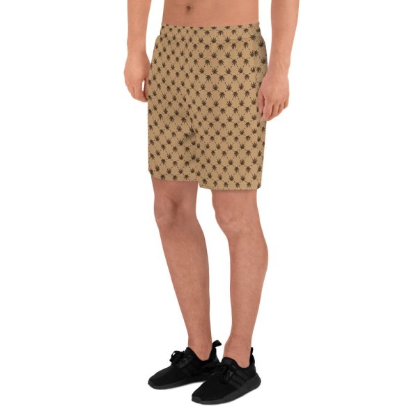 Weed Leaf All Over Print Shorts - Tan Online Sale