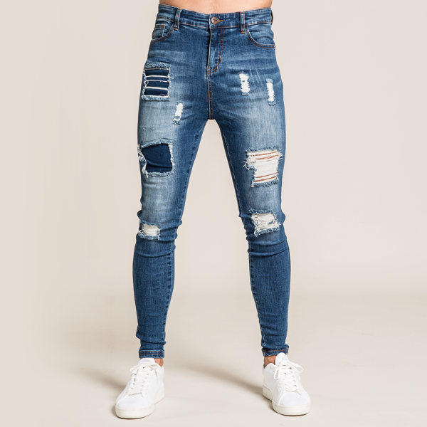 Alten Slim Fit Jeans - Mid Blue Online Hot Sale