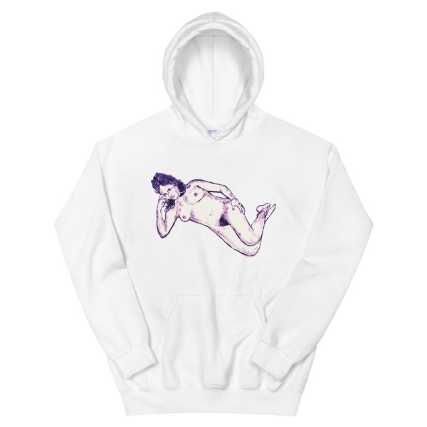 Purple Girl Painting Hoodie For Sale