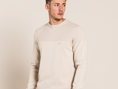 Menzo Crew Sweater - Sand For Discount