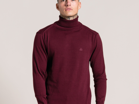 Marc Polo Neck - Burgundy For Cheap