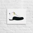 AIR JORDAN 12 TAXI SNEAKER ART CANVAS PRINT For Cheap