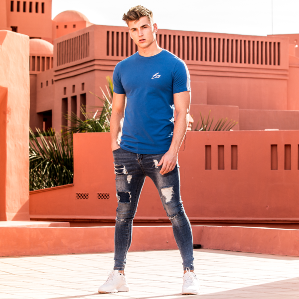 Alten Slim Fit Jeans - Mid Blue Online Hot Sale