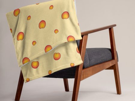 Peach All Over Print Throw Blanket Online Sale