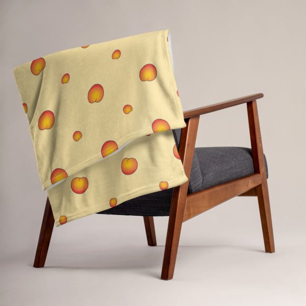 Peach All Over Print Throw Blanket Online Sale