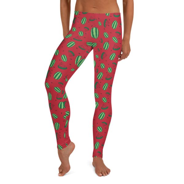 Watermelon All Over Print Leggings - Red Online Hot Sale