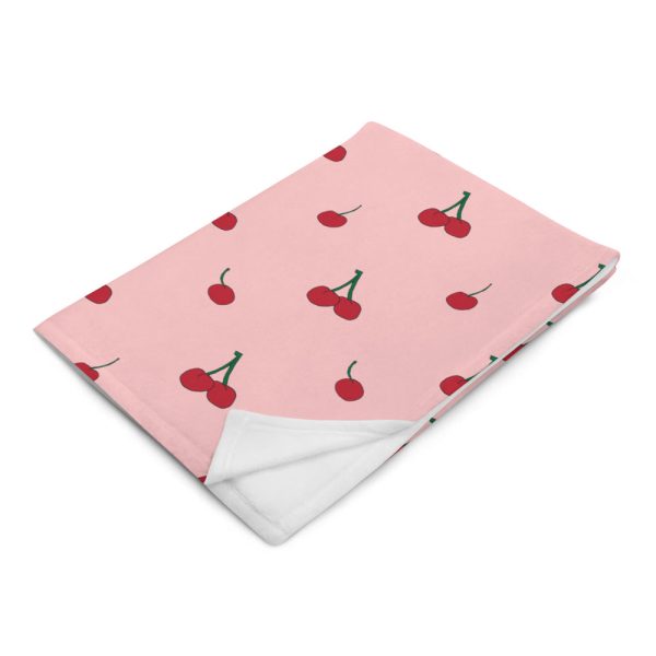 Cherry All Over Print Throw Blanket Online Sale